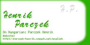 henrik parczek business card